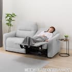 2人掛け電動リクライニングソファ 布張りタイプ (HE02 LGY) 18枚目画像