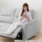 2人掛け電動リクライニングソファ 布張りタイプ (HE02 LGY) 20枚目画像