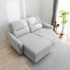 3人掛け片側電動リクライニングカウチソファ 布張りタイプ (HE02 右カウチ LGY) 9枚目画像