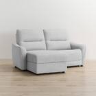 3人掛け片側電動リクライニングカウチソファ 布張りタイプ (HE02 右カウチ LGY) 11枚目画像