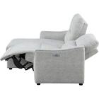 3人掛け片側電動リクライニングカウチソファ 布張りタイプ (HE02 右カウチ LGY) 16枚目画像