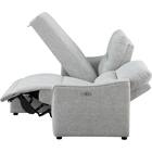 3人掛け片側電動リクライニングカウチソファ 布張りタイプ (HE02 右カウチ LGY) 17枚目画像