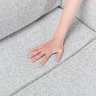 3人掛け片側電動リクライニングカウチソファ 布張りタイプ (HE02 右カウチ LGY) 21枚目画像