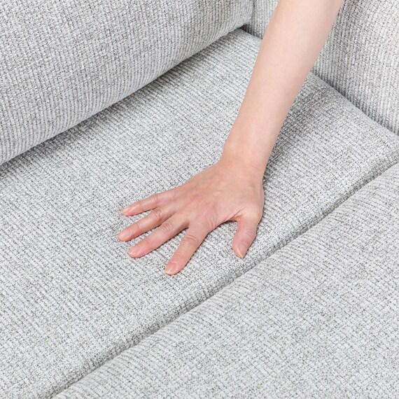 3人掛け片側電動リクライニングカウチソファ 布張りタイプ (HE02 右カウチ LGY) 21枚目画像