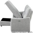 2人掛け片側電動リクライニングカウチソファ 布張りタイプ (HE02 右カウチ LGY) 20枚目画像