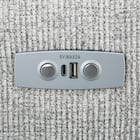 2人掛け片側電動リクライニングカウチソファ 布張りタイプ (HE02 右カウチ LGY) 24枚目画像