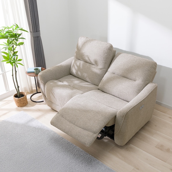 2人掛け電動リクライニングソファ 布張りタイプ (HE02 MO) 8枚目画像