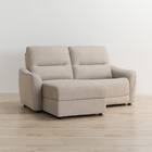 3人掛け片側電動リクライニングカウチソファ 布張りタイプ (HE02 右カウチ MO) 11枚目画像