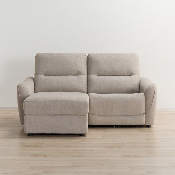 3人掛け片側電動リクライニングカウチソファ 布張りタイプ (HE02 右カウチ MO) 12枚目画像