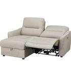 3人掛け片側電動リクライニングカウチソファ 布張りタイプ (HE02 右カウチ MO) 13枚目画像