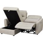 3人掛け片側電動リクライニングカウチソファ 布張りタイプ (HE02 右カウチ MO) 14枚目画像