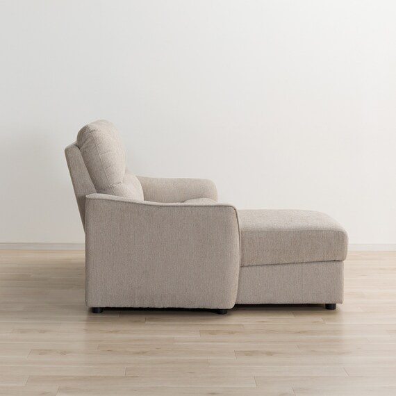 3人掛け片側電動リクライニングカウチソファ 布張りタイプ (HE02 右カウチ MO) 15枚目画像