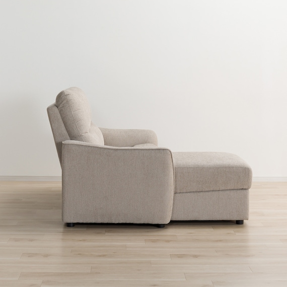 3人掛け片側電動リクライニングカウチソファ 布張りタイプ (HE02 右カウチ MO) 15枚目画像