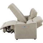 3人掛け片側電動リクライニングカウチソファ 布張りタイプ (HE02 右カウチ MO) 17枚目画像