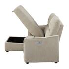 3人掛け片側電動リクライニングカウチソファ 布張りタイプ (HE02 右カウチ MO) 18枚目画像