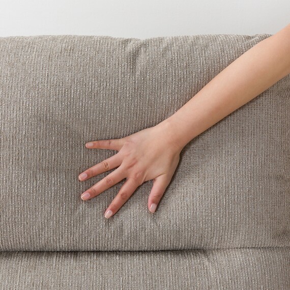 3人掛け片側電動リクライニングカウチソファ 布張りタイプ (HE02 右カウチ MO) 20枚目画像