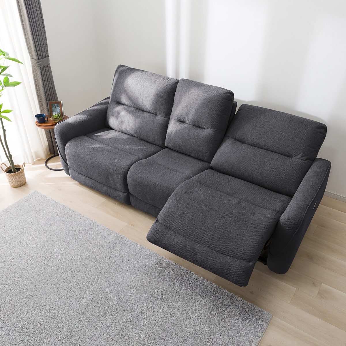 ニトリ　電動リクライニングソファ 3人掛け　無印良品 IKEA ソファー 3人掛け電動リクライニングソファ＋アームレスセット 布張りタイプ