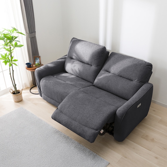 3人掛け電動リクライニングソファ 布張りタイプ (HE02 DGY) 8枚目画像