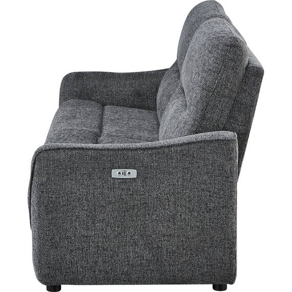 3人掛け電動リクライニングソファ 布張りタイプ (HE02 DGY) 9枚目画像