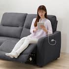 3人掛け電動リクライニングソファ 布張りタイプ (HE02 DGY) 20枚目画像