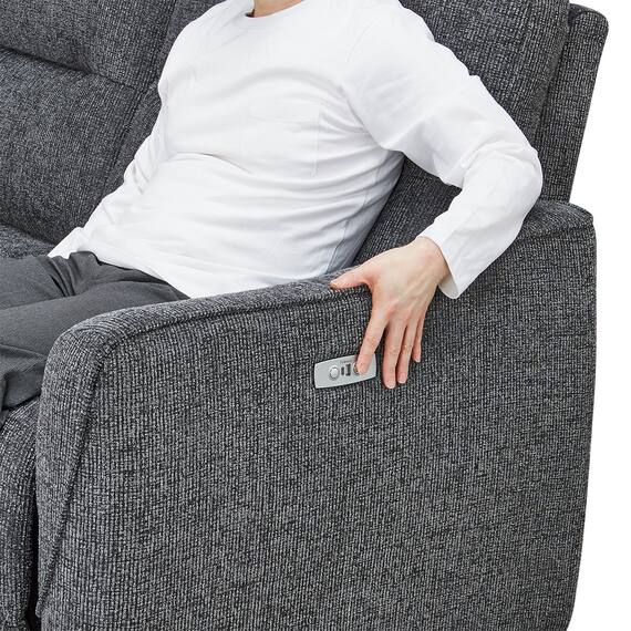 3人掛け電動リクライニングソファ 布張りタイプ (HE02 DGY) 21枚目画像