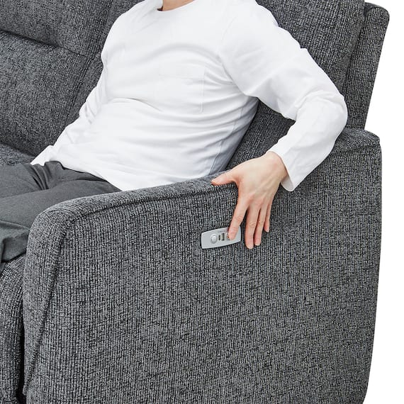 3人掛け電動リクライニングソファ 布張りタイプ (HE02 DGY) 21枚目画像