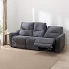 2人掛け電動リクライニングソファ+アームレスセット 布張りタイプ(HE02 DGY) 2枚目画像