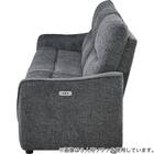 2人掛け電動リクライニングソファ＋アームレスセット 布張りタイプ(HE02 DGY) 5枚目画像