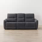 2人掛け電動リクライニングソファ+アームレスセット 布張りタイプ(HE02 DGY) 5枚目画像