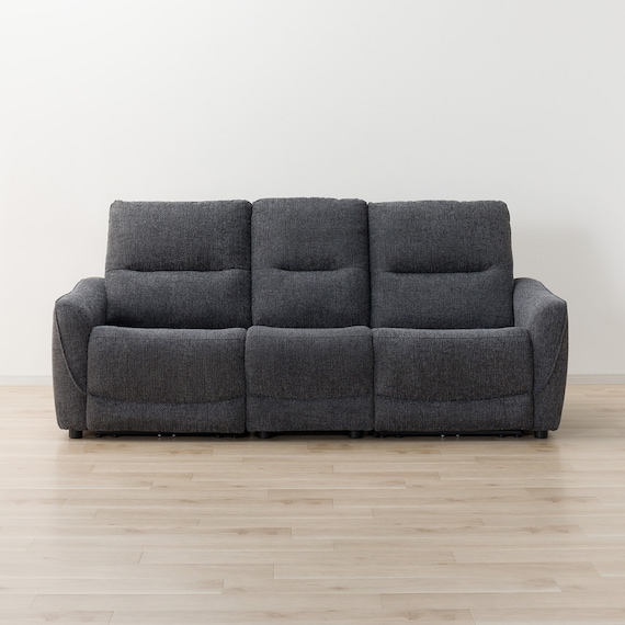 2人掛け電動リクライニングソファ+アームレスセット 布張りタイプ(HE02 DGY) 5枚目画像