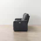 2人掛け電動リクライニングソファ+アームレスセット 布張りタイプ(HE02 DGY) 6枚目画像