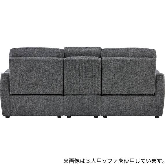 2人掛け電動リクライニングソファ＋アームレスセット 布張りタイプ(HE02 DGY) 7枚目画像