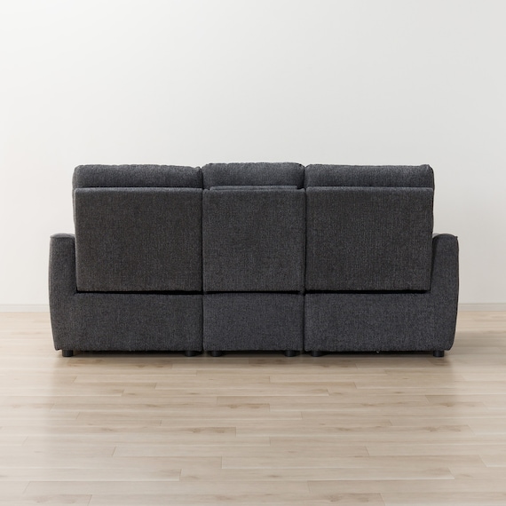 2人掛け電動リクライニングソファ+アームレスセット 布張りタイプ(HE02 DGY) 7枚目画像