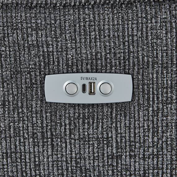 2人掛け電動リクライニングソファ＋アームレスセット 布張りタイプ(HE02 DGY) 8枚目画像