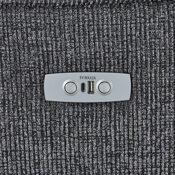 2人掛け電動リクライニングソファ＋アームレスセット 布張りタイプ(HE02 DGY) 11枚目画像