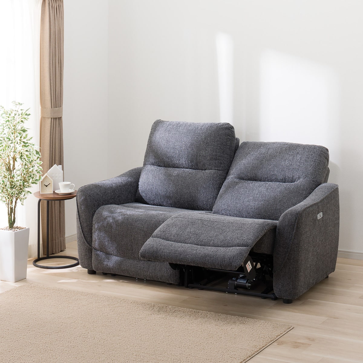 ★ジモティ割あり★  リクライニングソファ ブラック H36×D100×W170 クリーニング済み HJ1948 1145660_00.jpg