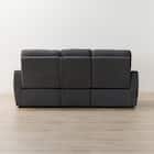 2人掛け片側電動リクライニングカウチソファ+アームレスセット 布張りタイプ(HE02 左カウチ DGY) 14枚目画像