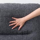 2人掛け片側電動リクライニングカウチソファ+アームレスセット 布張りタイプ(HE02 左カウチ DGY) 15枚目画像