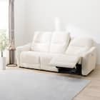 傷・汚れに強い合成皮革 2人掛け電動リクライニングソファ+アームレスセット(HE02 NS IV) 3枚目画像