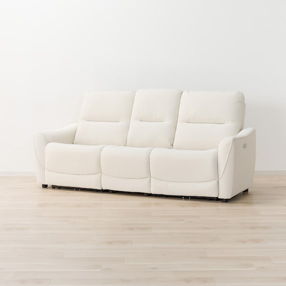 傷・汚れに強い合成皮革 2人掛け電動リクライニングソファ+アームレスセット(HE02 NS IV) 5枚目画像