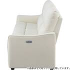 傷・汚れに強い合成皮革 2人掛け電動リクライニングソファ＋アームレスセット(HE02 NS IV) 6枚目画像