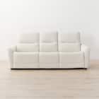 傷・汚れに強い合成皮革 2人掛け電動リクライニングソファ+アームレスセット(HE02 NS IV) 6枚目画像