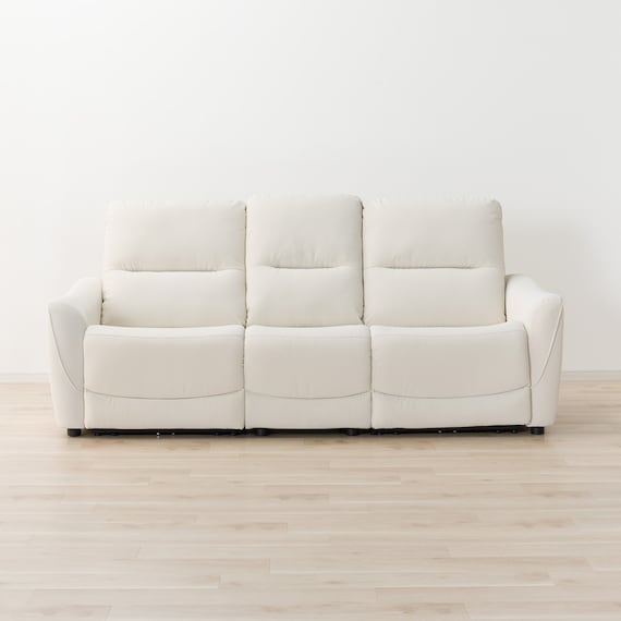 傷・汚れに強い合成皮革 2人掛け電動リクライニングソファ+アームレスセット(HE02 NS IV) 6枚目画像