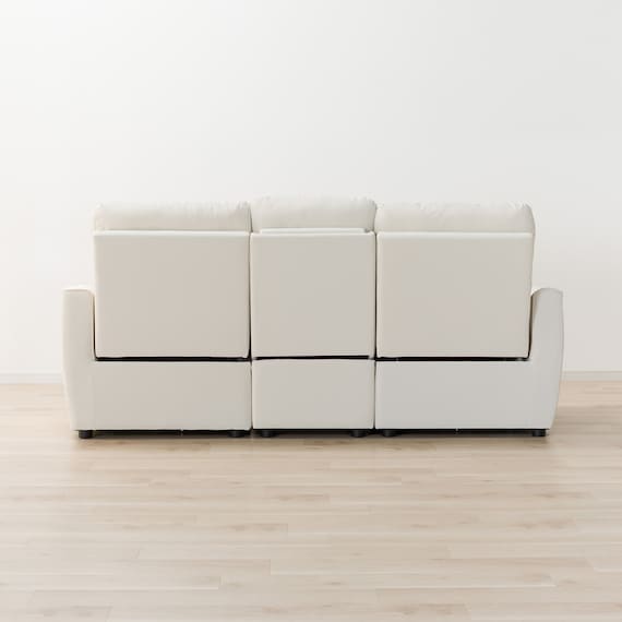 傷・汚れに強い合成皮革 2人掛け電動リクライニングソファ+アームレスセット(HE02 NS IV) 8枚目画像