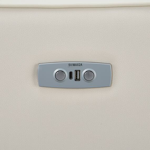 傷・汚れに強い合成皮革 2人掛け電動リクライニングソファ＋アームレスセット(HE02 NS IV) 9枚目画像