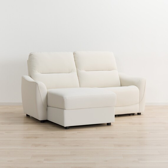 傷・汚れに強い 3人掛け片側電動リクライニングカウチソファ 合皮タイプ (HE02 Nシールド 右カウチ IV) 12枚目画像