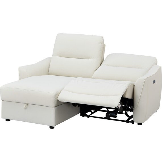 傷・汚れに強い 3人掛け片側電動リクライニングカウチソファ 合皮タイプ (HE02 Nシールド 右カウチ IV) 14枚目画像