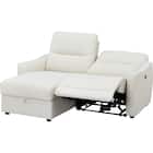 傷・汚れに強い 3人掛け片側電動リクライニングカウチソファ 合皮タイプ (HE02 Nシールド 右カウチ IV) 14枚目画像