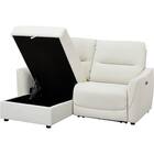 傷・汚れに強い 3人掛け片側電動リクライニングカウチソファ 合皮タイプ (HE02 Nシールド 右カウチ IV) 16枚目画像