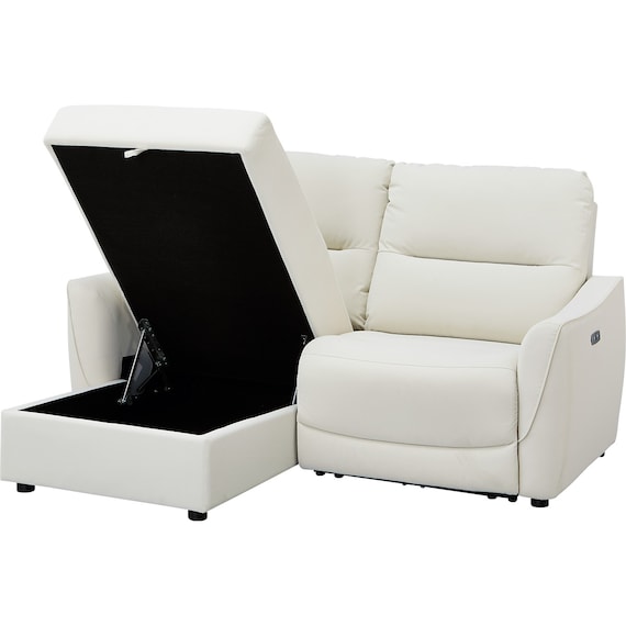 傷・汚れに強い 3人掛け片側電動リクライニングカウチソファ 合皮タイプ (HE02 Nシールド 右カウチ IV) 16枚目画像